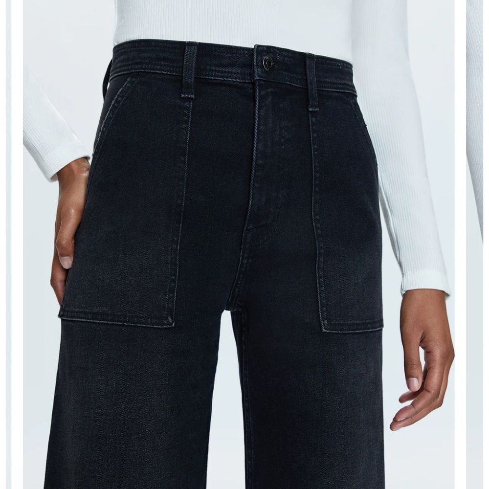 Pistola Penny High Rise Wide Leg Jeans- Black Wash